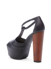 Dany T-Strap Platform Sandal - Black