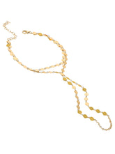 Demi Fine Hand Chain - Gold Confetti
