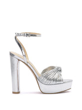 Immie Platform Sandal - Silver Snake