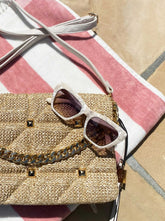 Vintage Cat Eye Sunglasses - Cream Marble