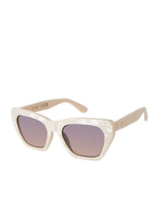 Vintage Cat Eye Sunglasses - Cream Marble