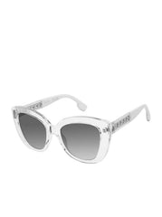 Glamorous Cat Eye Sunglasses - Crystal & Clear