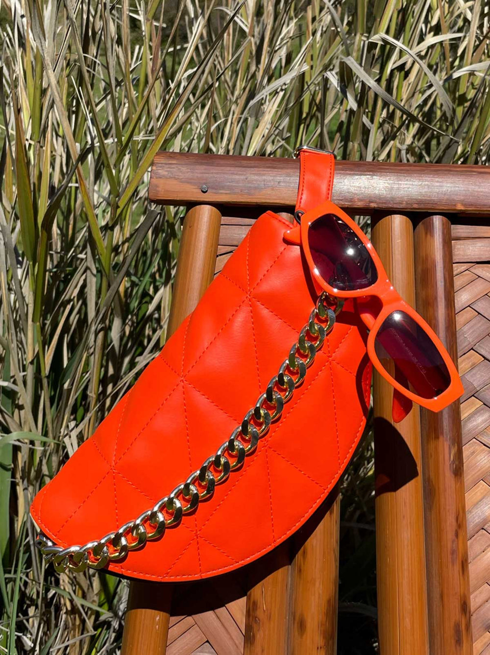 Vintage Oval Sunglasses - Orange