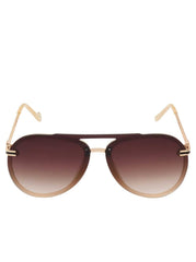 Metal Aviator Sunglasses - Nude