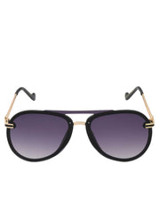 Metal Aviator Sunglasses - Smoke Matte Black