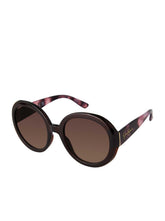Oversized Fashionable Round Sunglasses - Tortoise