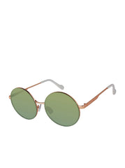 Vintage Metal Round Sunglasses - Rose Gold & White