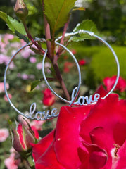 Personalized Hoop Earrings - Sterling Silver