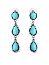 Three Stone Drop Earrings
