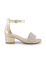 Girls' Pearl Stone Dress Heel - Gold
