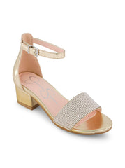 Girls' Pearl Stone Dress Heel - Gold