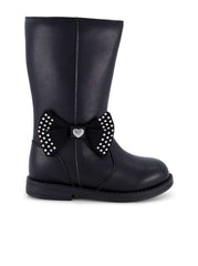 Toddler Evie Bow Tall Boot - Black