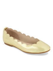 Girls' Amy Scallop Ballet Flat - Gold
