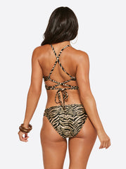 Eazy Zebra Twist Front Cami - Black Multi