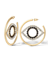 Crystal Eye Hoop Earrings