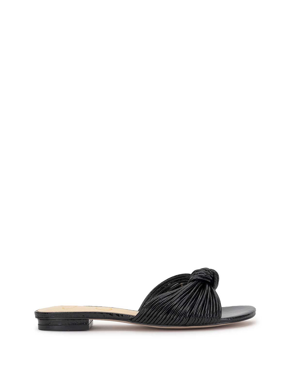 Dydra Knotted Flat Sandal - Black