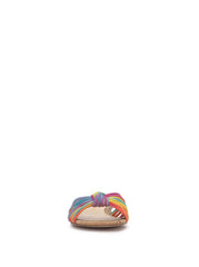 Dydra Knotted Flat Sandal - Multi Stripe