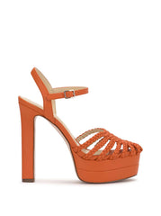 Inaia Braided Platform Sandal - Tangerine
