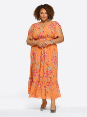 Althea Maxi Dress - Watercolor Roses