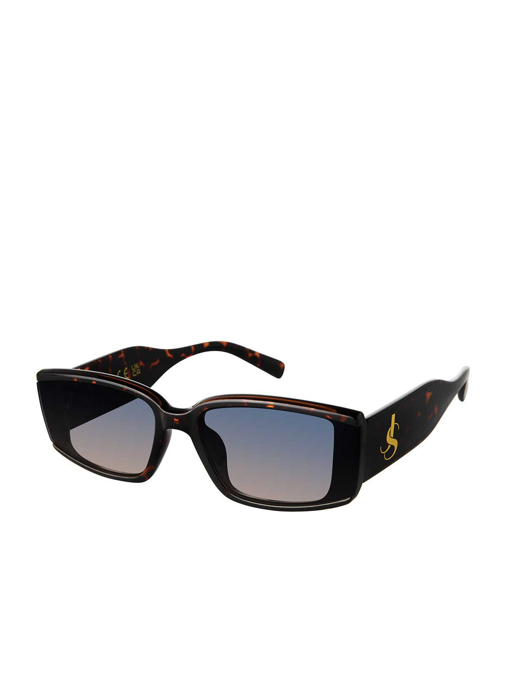 Modern Rectangular Sunglasses - Tortoise