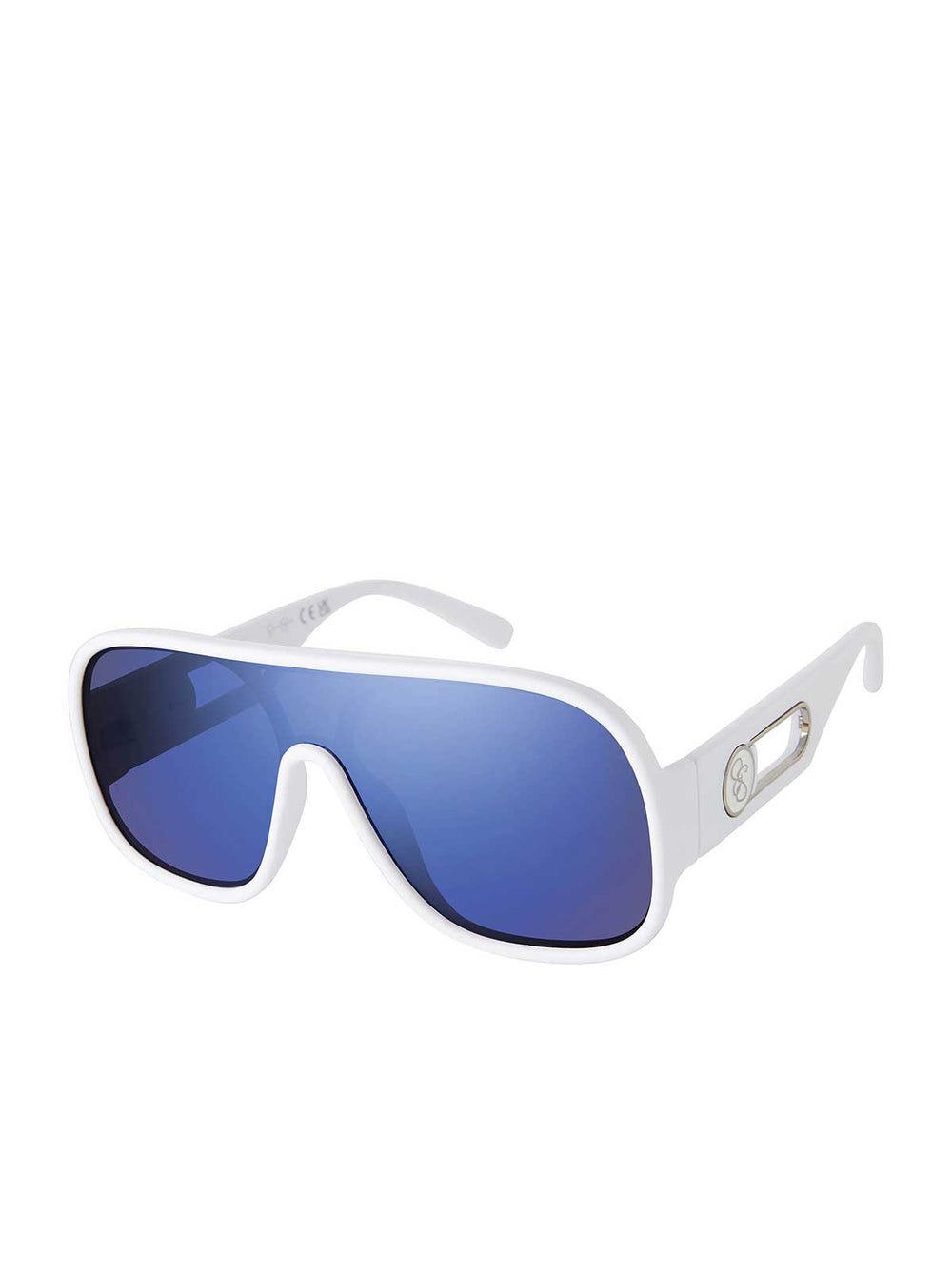 Modern Shield Aviator Sunglasses - Matte White