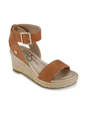 Girls' Asha Cuff Wedge Sandals - Cognac