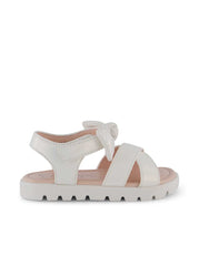 Toddler Tia Cross Sandals - White