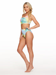 Side Cut Out One Piece - Pastel Shores