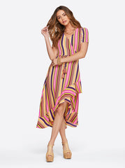 Varsha Wrap Dress - Rose Violet