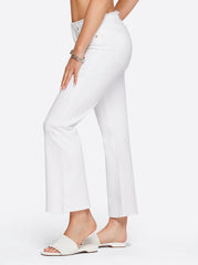 Love Song High Rise Crop Flare - White