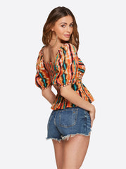 Ami Halter Top - Tie Dye Stripe