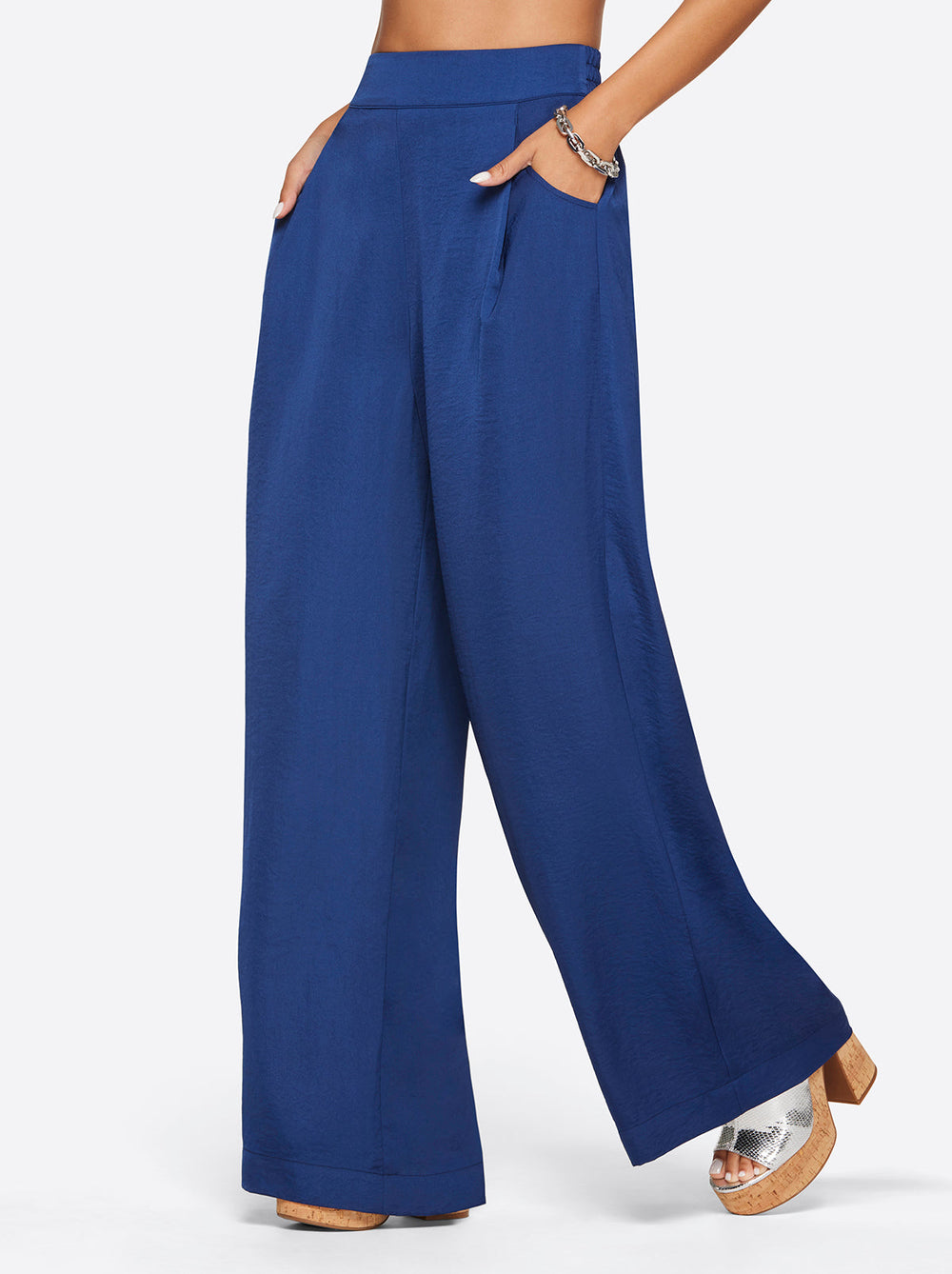 Winnie Wide Leg Pants - Medieval Blue