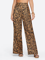 Winnie Wide Leg Pants - Zebra Floral