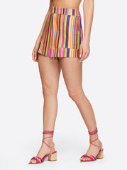 Eliana Short - Rainbow Stripe