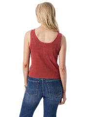 Johanna Lace Up Tank - Chili Oil