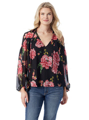 Doris Blouse - Sketchy Roses