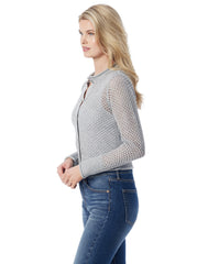 Bianka Cardigan - Metallic Silver