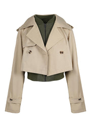 Trench Bomber Jacket - Khaki