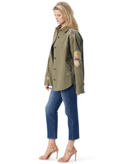 Embellished Shacket - Bronze Green