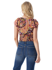Dixie Cropped Blouse - Paisley World