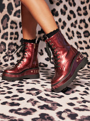 Imelda Combat Boot - Oxblood