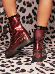 Imelda Combat Boot - Oxblood