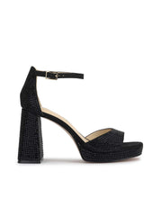 Kaliah Platform Sandal - Black Embellished