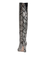Mistia Over The Knee Boot - Chrome Snake