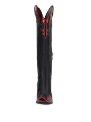 Rhetta Western Boot - Black & Oxblood