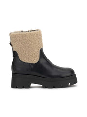 Ulalie Lug Bootie - Black & Shearling