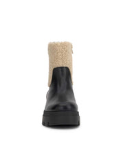 Ulalie Lug Bootie - Black & Shearling