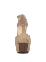 Dany T-Strap Platform Sandal - Almond