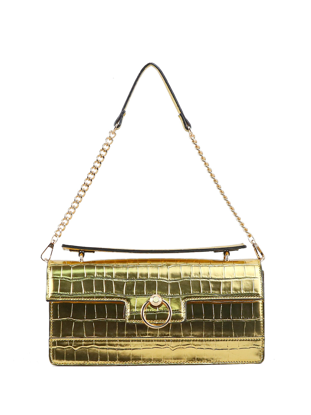 Brooke Clutch - Gold Croco
