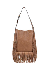 Fringed Calypso Hobo - Almond Brown